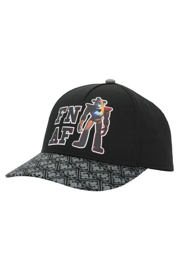 AOP Brim Black Baseball Cap