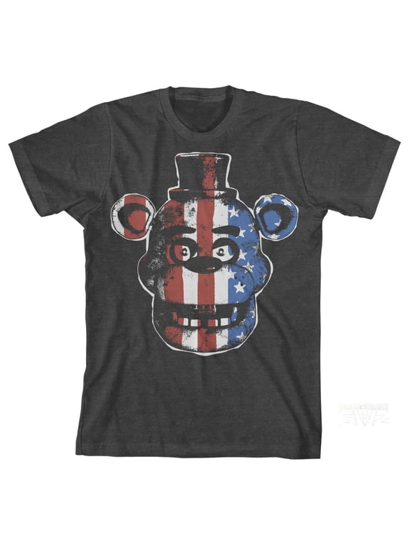 American Flag Freddy Boys Charcoal Heather T-shirt-L