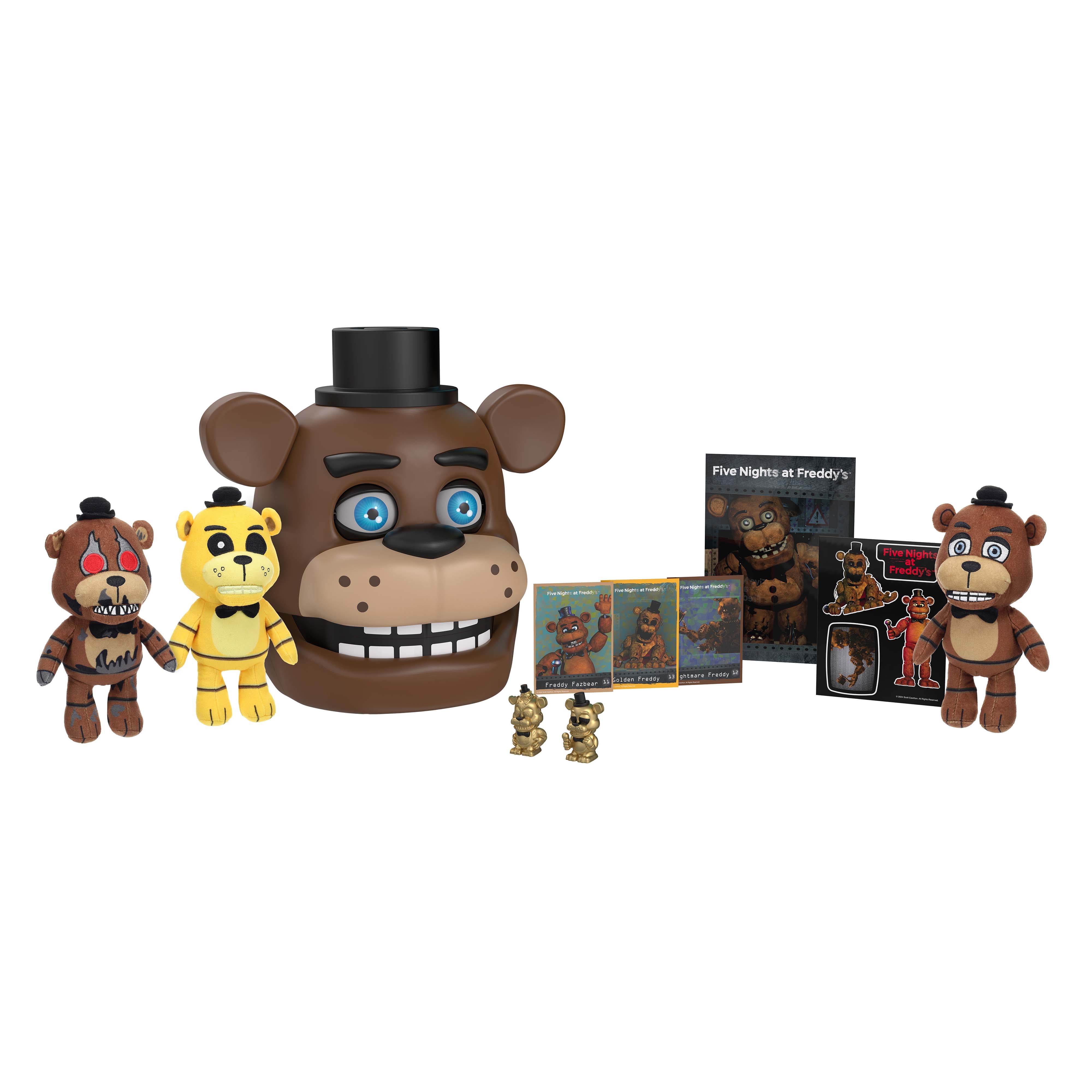 FIVE NIGHTS AT FREDDY'S - Freddy Fazbear Animatronic Bundle (11 Items, Blinking Eyes w/ Lights & Sounds)