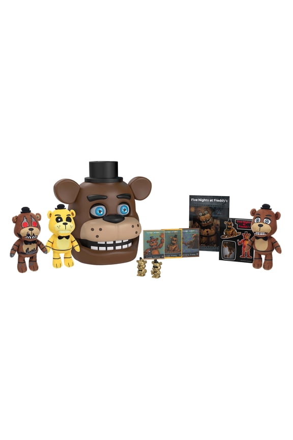 FIVE NIGHTS AT FREDDY'S - Freddy Fazbear Animatronic Bundle (11 Items, Blinking Eyes w/ Lights & Sounds)