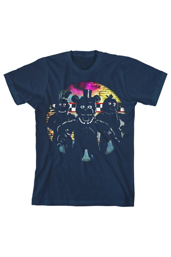 Animatronic Silhouettes Boy's Navy T-shirt-XL