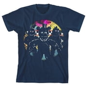 Five Nights at Freddys Animatronic Silhouettes Boys Navy T-shirt-XL