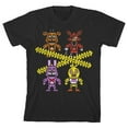 thumbnail image 1 of Five Nights at Freddy's Animatronic Squad Caution Tape Boy's Black T-shirt-M, 1 of 4