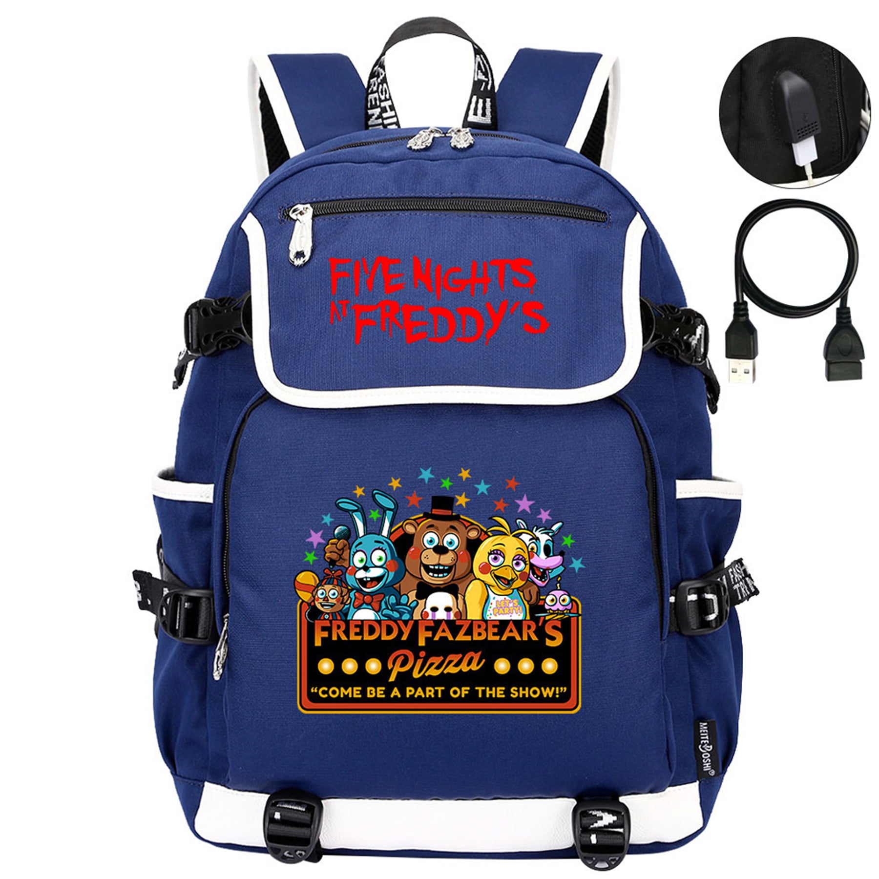 Five Nights at Freddy's Backpack with USB Charging Port Student