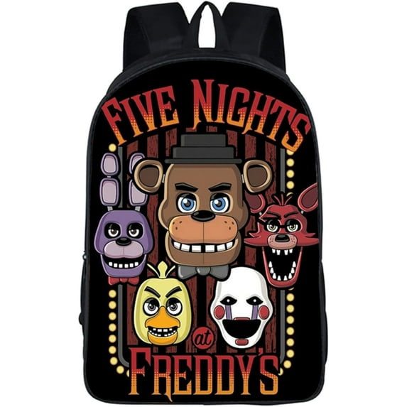 Five Nights at Freddy's BackpackLightweight Canvas Knapsack Daily Bookbag Casual Travel Daypack for Outdoor