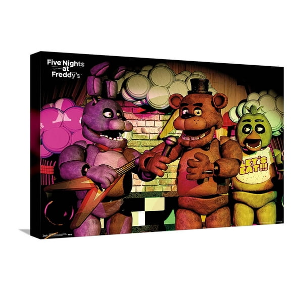 Five Nights at Freddy's - Band Canvas Wall Poster, 14.725" x 22.375"