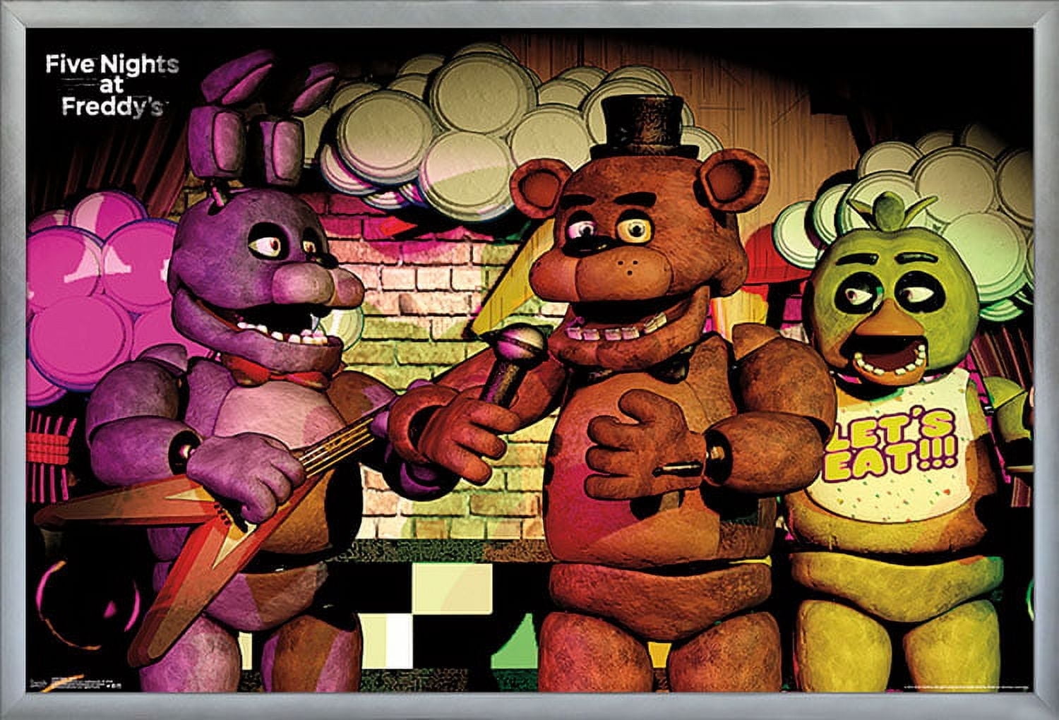 Five Nights at Freddy's - Band Wall Poster, 22.375" x 34", Framed