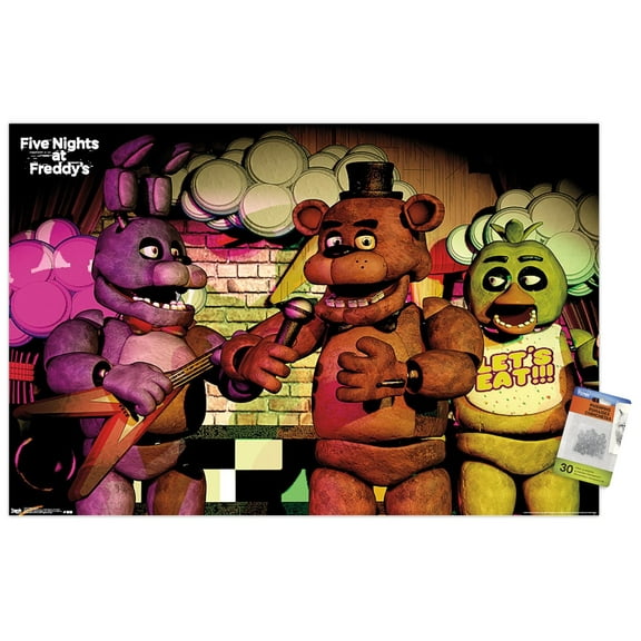Five Nights at Freddy's - Band Wall Poster with Push Pins, 22.375" x 34"