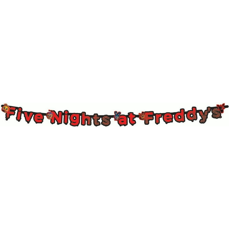Five Nigh at Freddy Birthday Party Supplies,FNA Birthday Decorations  Includes Happy Banner Backdrop Cake Toppers Balloons Stickers For Game Fans  Kids