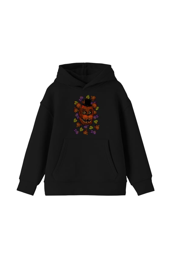 Big Freddy Face Boy's Black Sweatshirt-X-Small