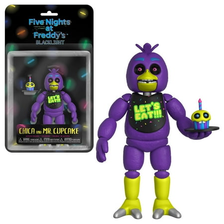 General Five Nights at Freddy's Blacklight Chica & Mr. Cupcake Action Figures
