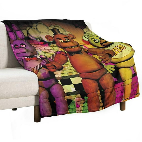 Five Nights at Freddy's Blanket Fnaf Video Game Throw Blankets Ideal for FNAF Fans Gifts for Game Lovers
