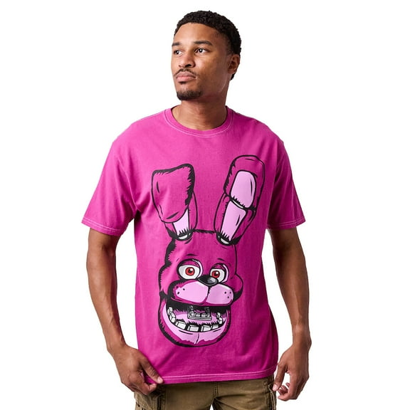 Five Nights at Freddy's Bonnie the Bunny Men's Purple Short Sleeve Tee - Medium