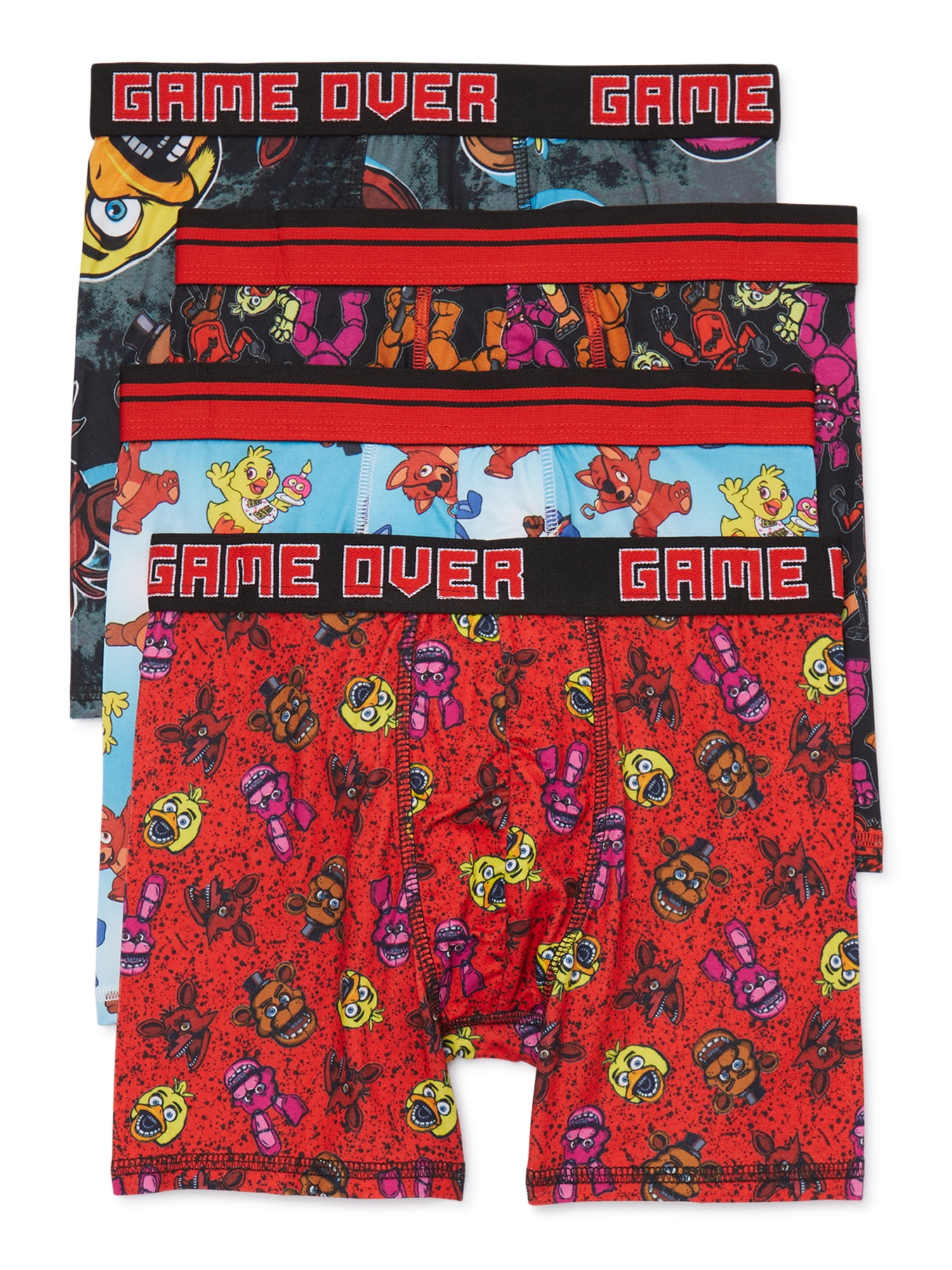 Five Nights at Freddy's Boys All Print Boxer Briefs Underwear, 4-Pack, Sizes XS-XL - Walmart.com