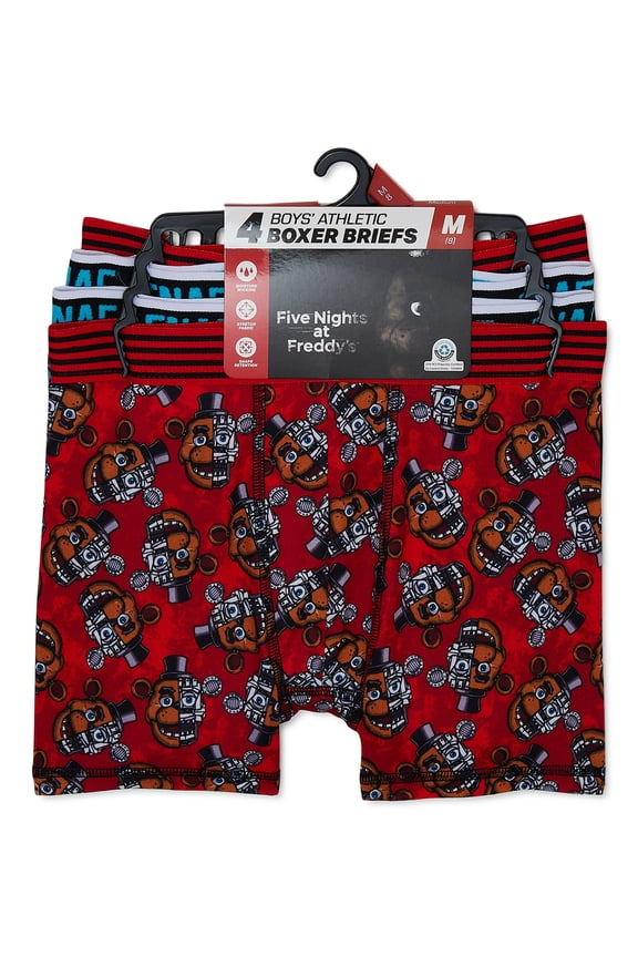 Boys Breathable Polyester Boxer Brief Underwear, Multicolor (4 Pack)