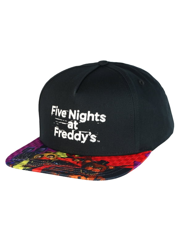 Boys' Flat-Brim Hat FNAF Sublimated Snapback OSFM Baseball Cap