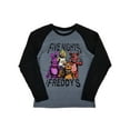 thumbnail image 1 of Five Nights at Freddy's Boys Gray/Black Raglan Tee Long Sleeve T-Shirt, 1 of 1