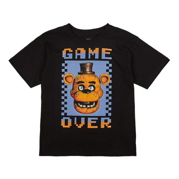 Five Nights at Freddy's Boys' T-shirt Pixelated Game Over Design Kids Tee