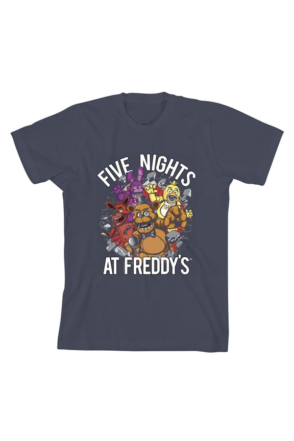 Breaking Walls Boy's Navy Crew Neck Short Sleeve T-shirt-Small