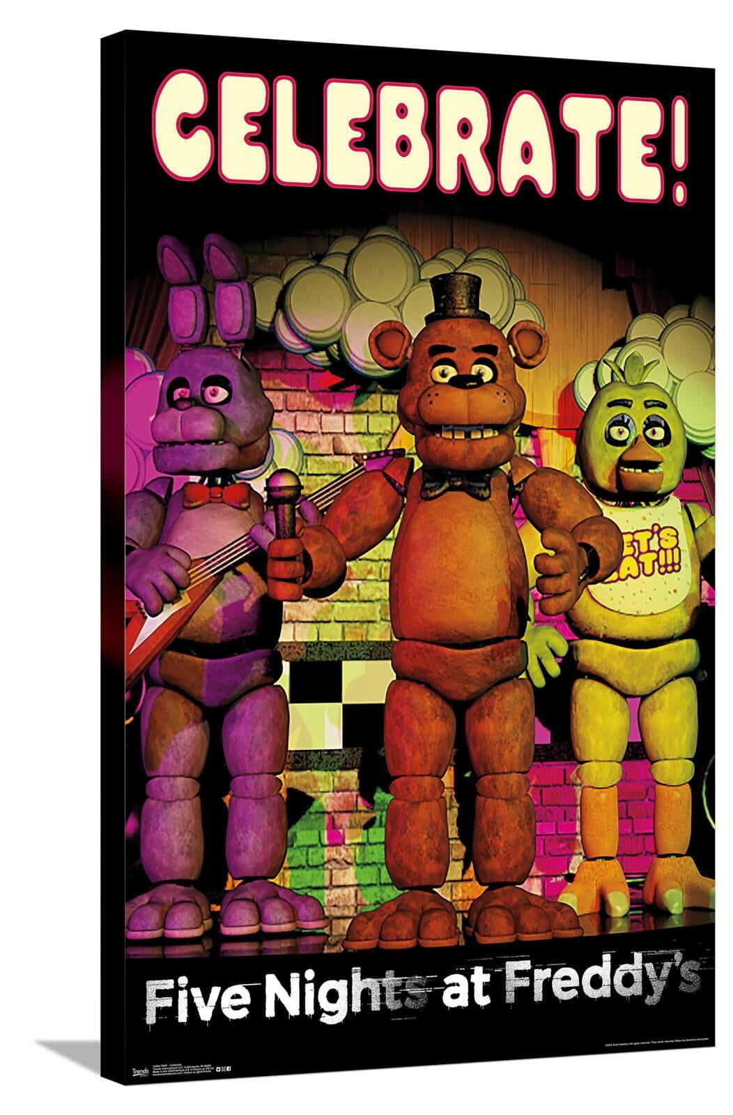Five Nights at Freddy's - Celebrate Canvas Wall Poster, 22.375" x 34"