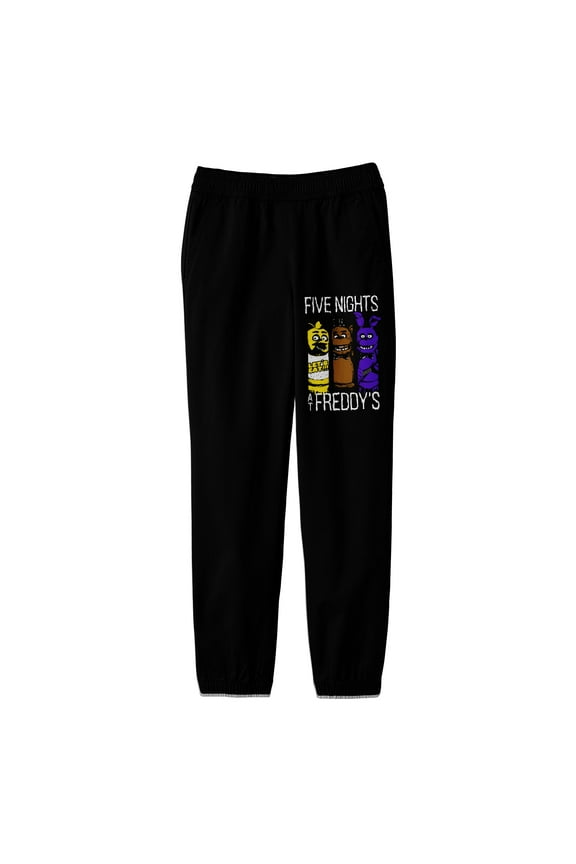 Character Group Youth Black Drawstring Sweats-Medium