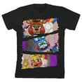 Five Nights at Freddy's Characters in Stacked Design Youth Black Short