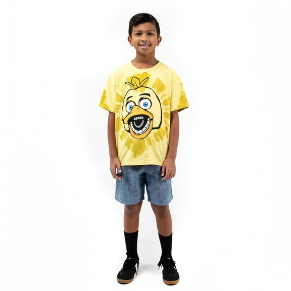 Five Nights at Freddy's Chicko Character Tie Dye Youth Boy's Short Sleeve Tee Medium