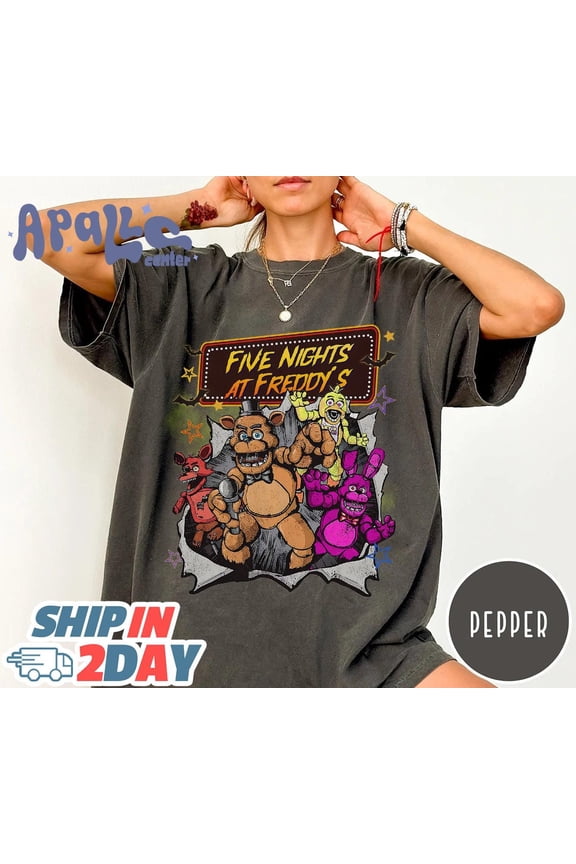 Five Nights at Freddy's Comic Cover T-Shirt | Fnaf Shirt | Freddy Fazbear Bonnie Chica Foxy Shirt | Fnaf Video Game Shirt