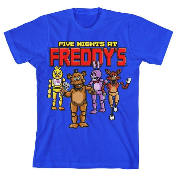 Five Nights at Freddy's Dancing Animatronics Boy's Royal Blue T-shirt-M