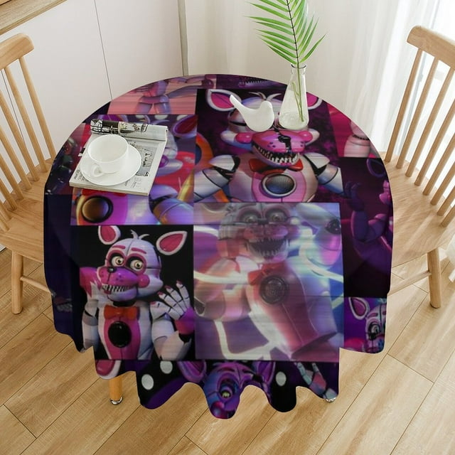 Five Nights at Freddy's FNAF Round Tablecloth Print Decorative Table ...