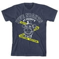 thumbnail image 1 of Five Nights at Freddy's Fazbear and Caution Tape Boy's Navy T-shirt-L, 1 of 7