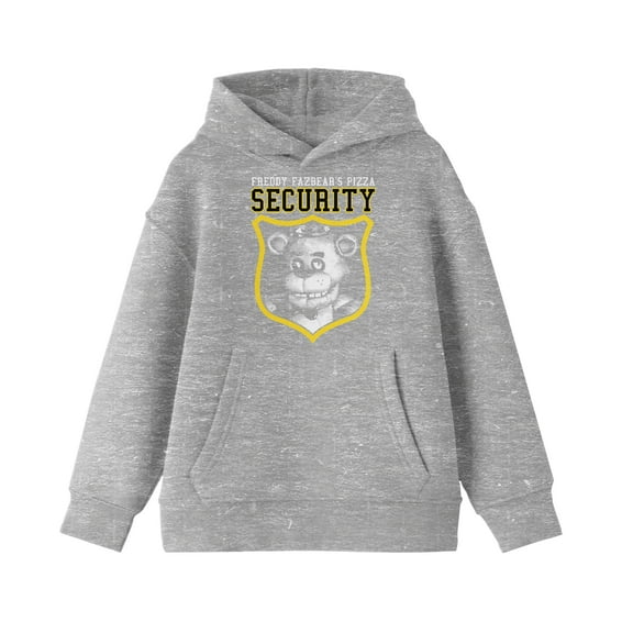 Five Nights at Freddy's Fazbear's Pizza Security Youth Athletic Gray Hoodie - M