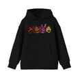 thumbnail image 1 of Five Nights at Freddy's Four Characters Boy's Black Sweatshirt-L, 1 of 2