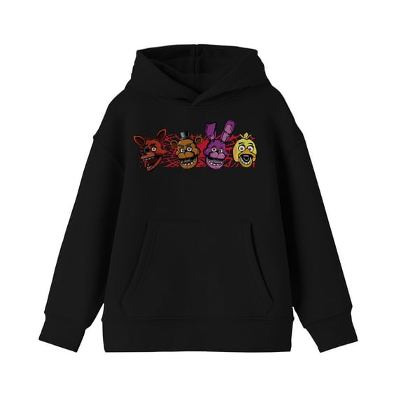 Five Nights at Freddy's Four Characters Boy's Black Sweatshirt-M