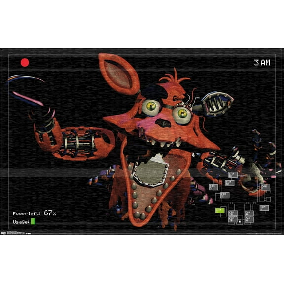Five Nights at Freddy's - Foxy Camera Wall Poster, 14.725" x 22.375"