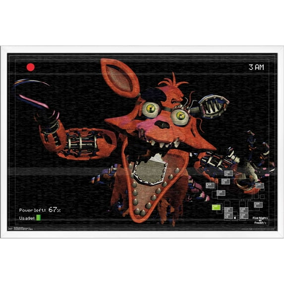 Five Nights at Freddy's - Foxy Camera Wall Poster, 22.375" x 34", Framed