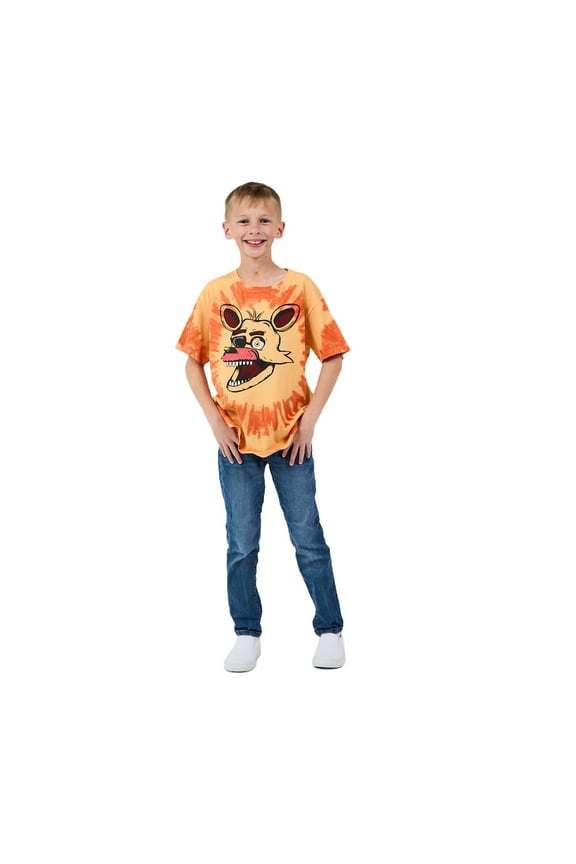 Foxy Character Tie Dye Youth Boy's Short Sleeve Tee Medium