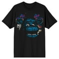 thumbnail image 1 of Five Nights at Freddy's Freddy Fazbear Blue Shadow Men's Black T-shirt-4XL, 1 of 2
