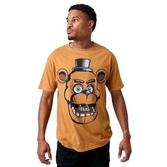 Five Nights at Freddy's Freddy Fazbear Men's Brown Short Sleeve Tee - Medium
