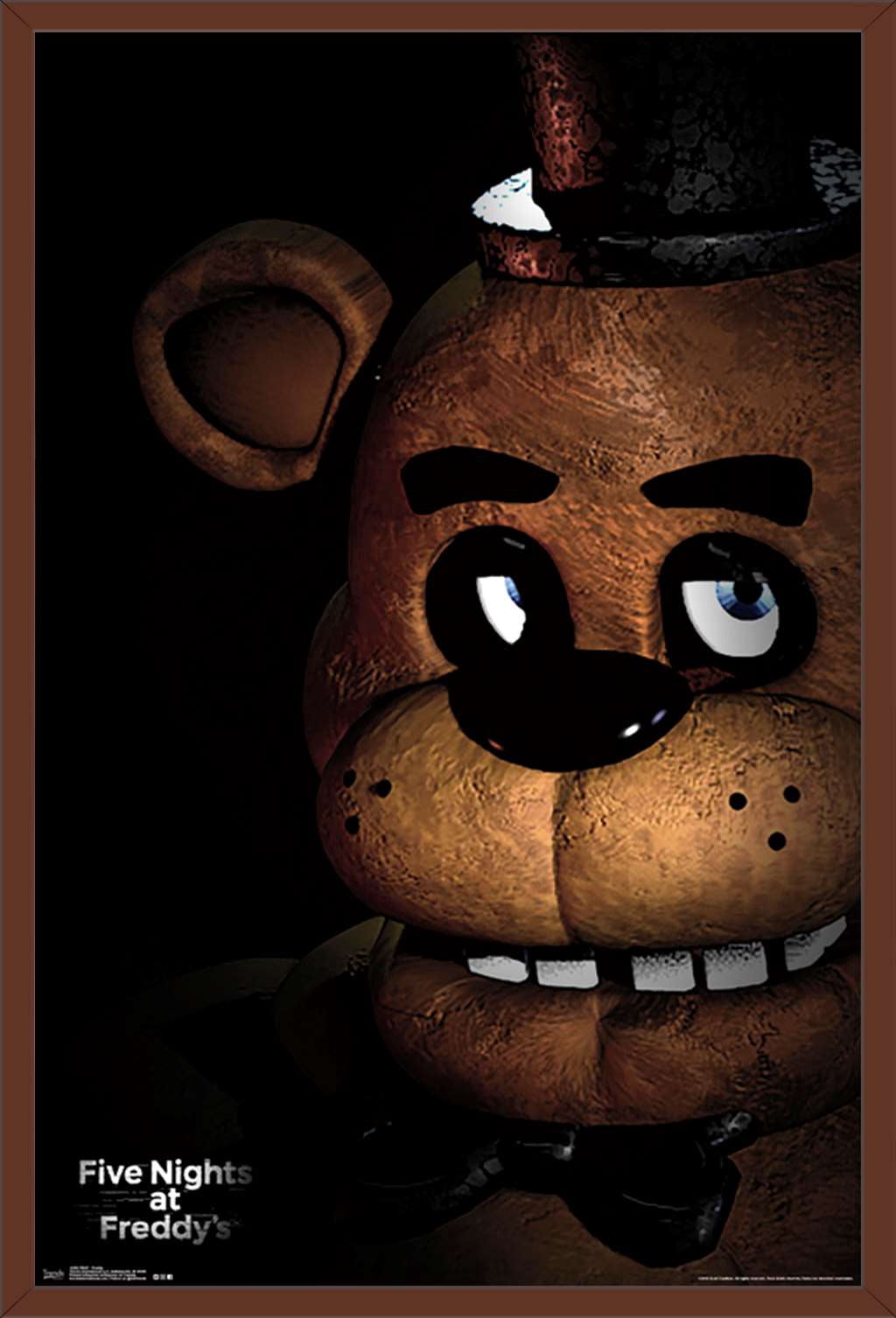 Five Nights at Freddy's - Freddy Wall Poster, 22.375" x 34", Framed