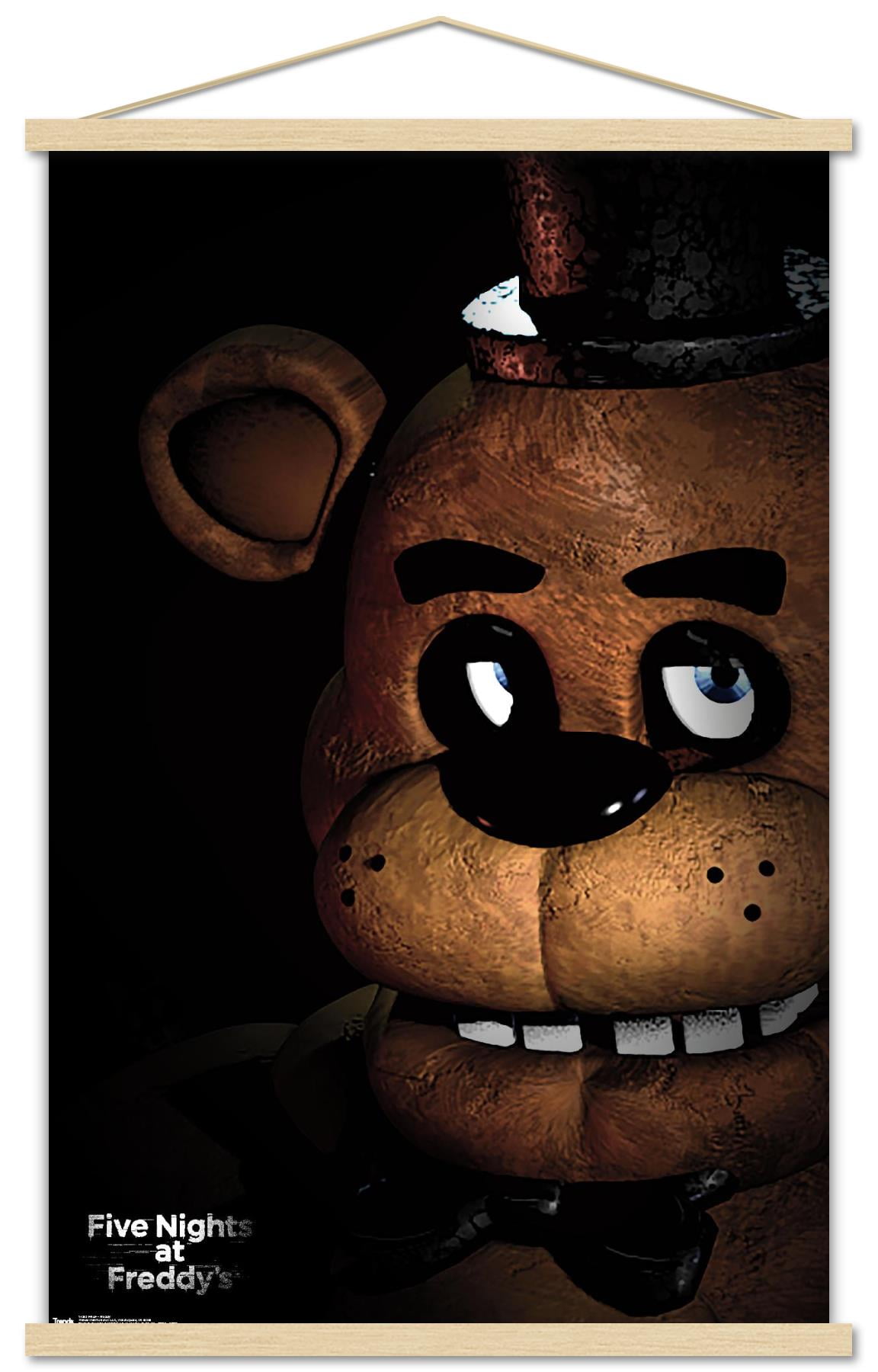 Five Nights at Freddy's - Freddy Wall Poster with Wooden Magnetic Frame, 22.375" x 34"