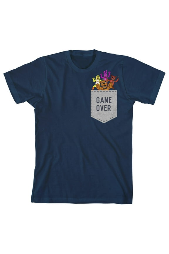 Game Over Pocket Boy's Navy T-shirt-XS
