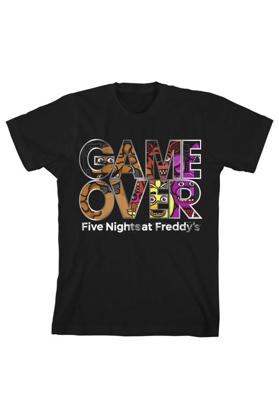Game Over Trap Graphics Boy's Black T-shirt-XS