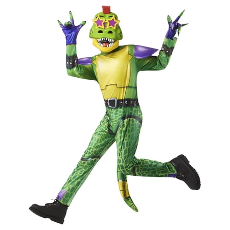 Five Nights at Freddy's: Glamrock Montgomery Gator Costume for Boys by Rubies, Large