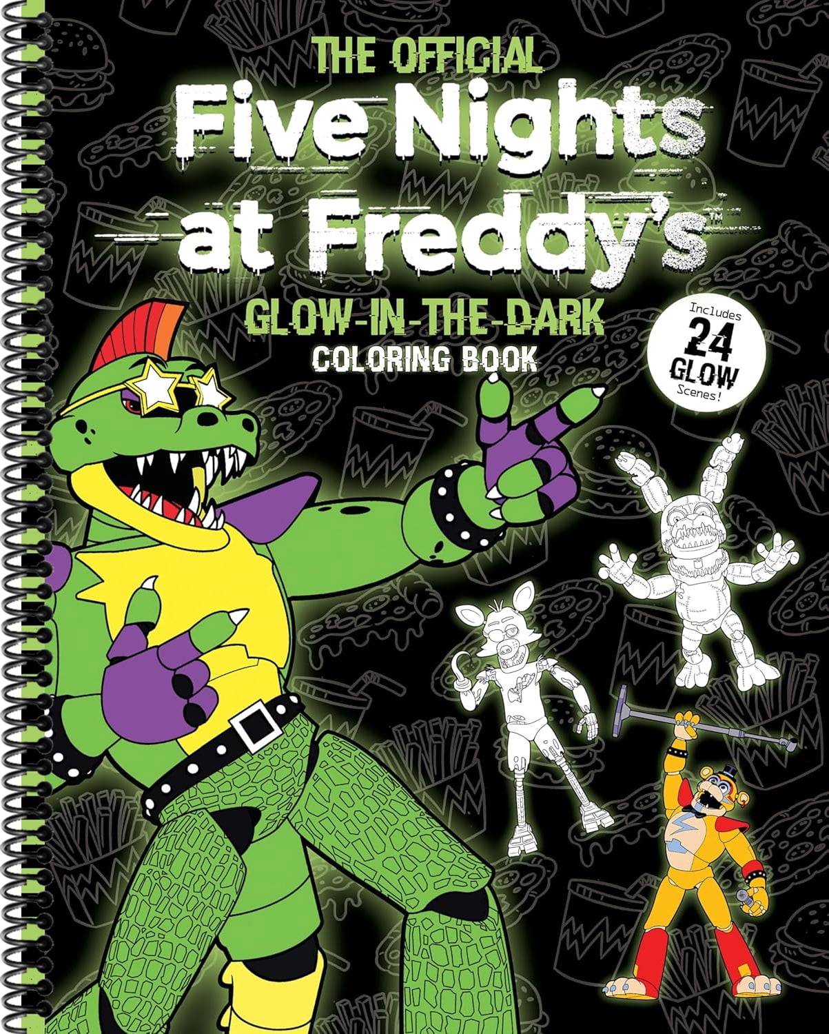 Five Nights at Freddy's Glow in the Dark Coloring Book (Spiral-bound)