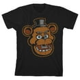 thumbnail image 1 of Five Nights at Freddy's Graphic Fake Sequin Freddy Boy's Black T-shirt-XS, 1 of 4