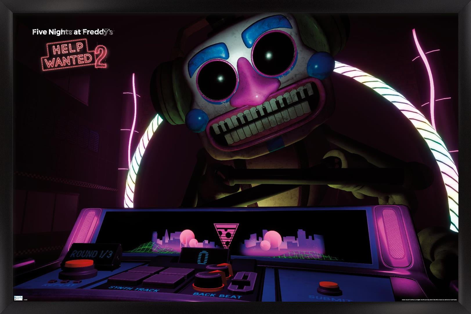 Trends International Five Nights at Freddy's: Help Wanted 2 - DJ Music Man Framed Wall Poster Prints Black Framed Version 14.725" x 22.375"