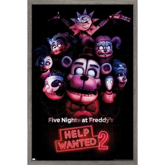 Five Nights at Freddy's: Help Wanted 2 - Key Art Wall Poster, 14.725" x 22.375" Framed