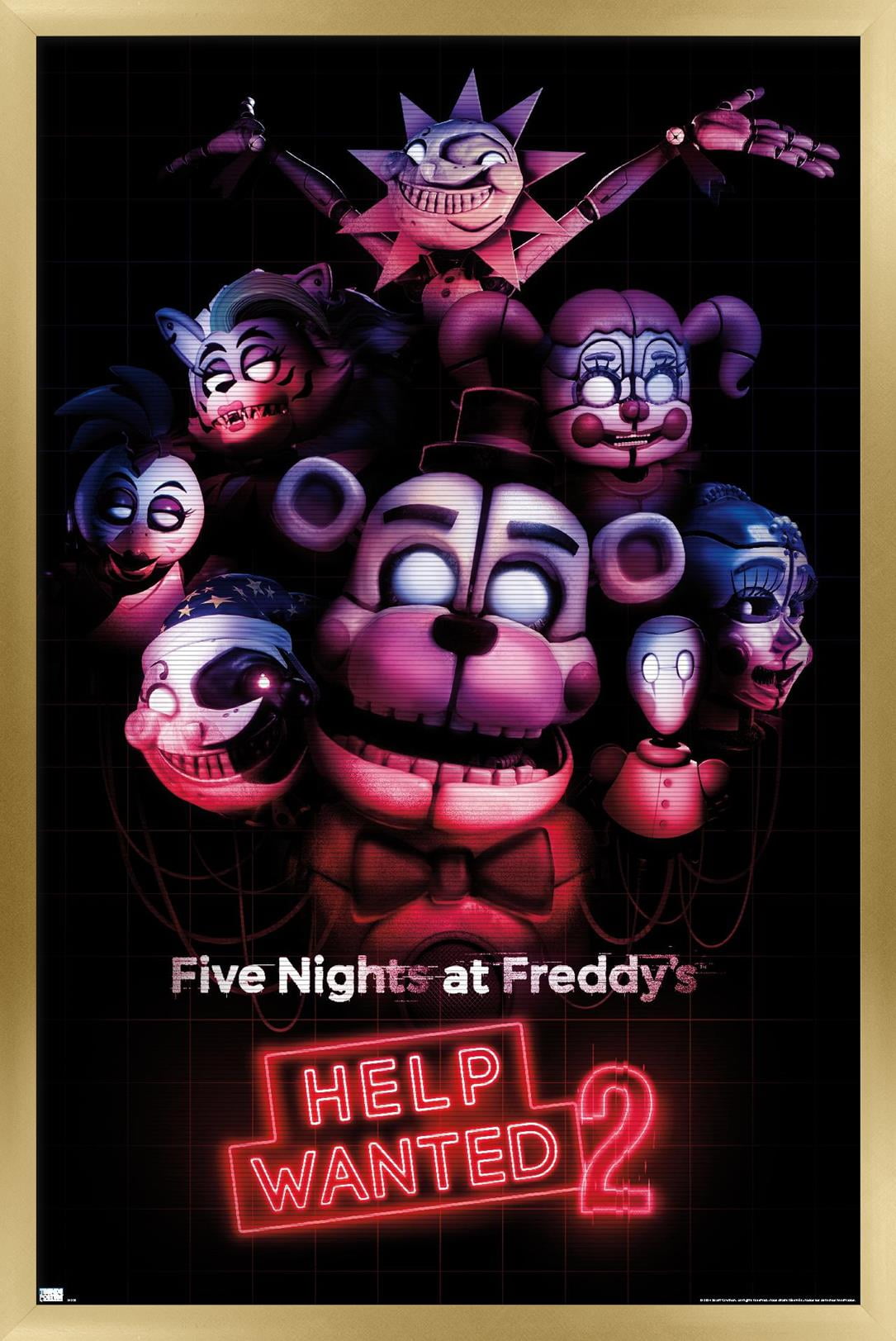 Five Nights at Freddy's: Help Wanted 2 - Key Art Wall Poster, 14.725" x 22.375" Framed