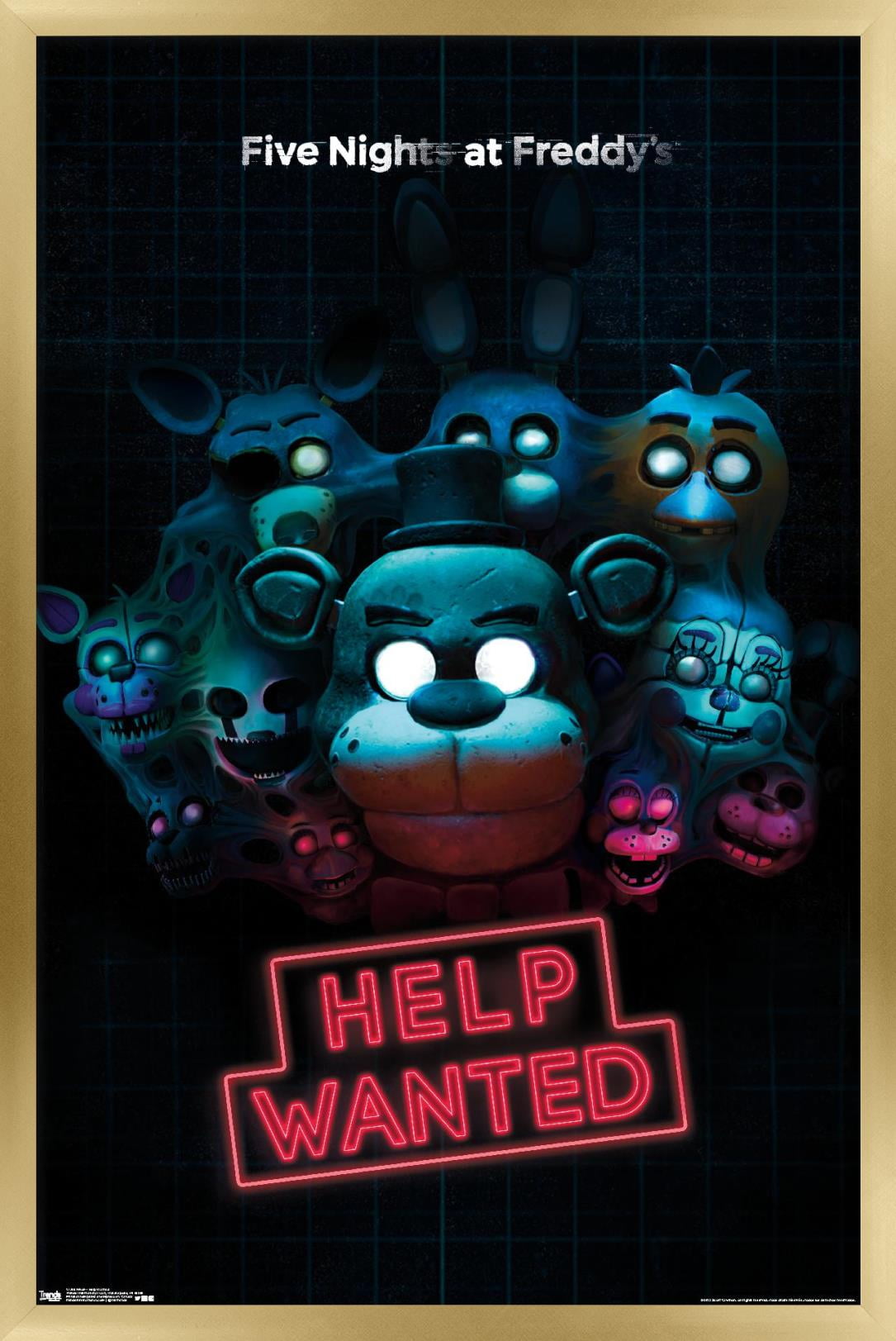 Five Nights at Freddy's - Help Wanted Wall Poster, 14.725" x 22.375", Framed